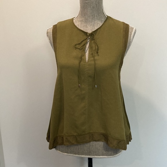 ZARA Green Sleeveless Flowy Top - Picture 4 of 14